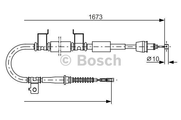 Parking brake cable, right Bosch 1 987 482 362