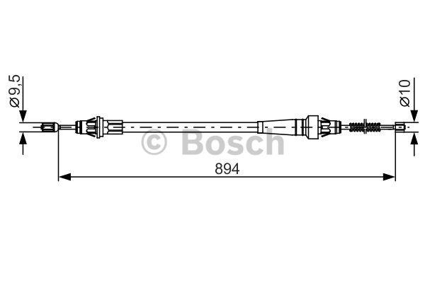 Parking brake cable left Bosch 1 987 482 365