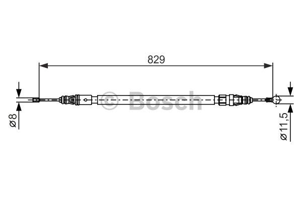 Cable Pull, parking brake Bosch 1 987 482 372
