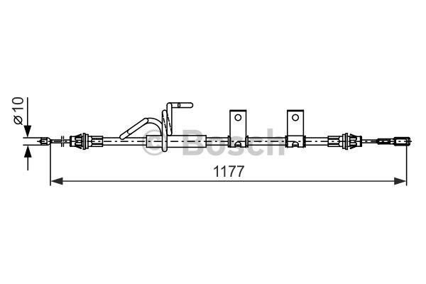 Parking brake cable left Bosch 1 987 482 404