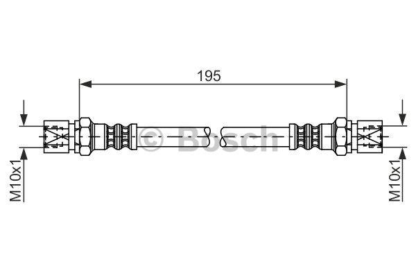 Brake Hose Bosch 1 987 476 030