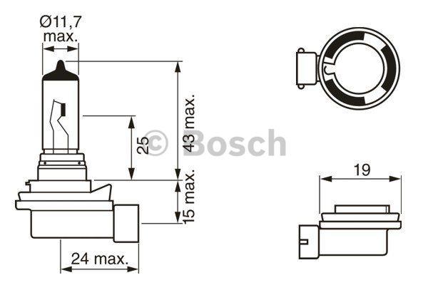 Bosch Halogen lamp Bosch Pure Light 12V H8 35W – price 32 PLN