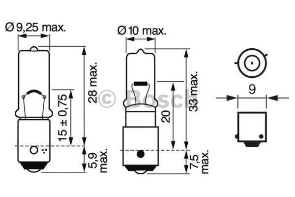 Bosch Glow bulb H6W 12V 6W – price 16 PLN