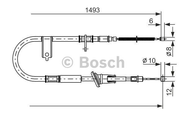 Parking brake cable left Bosch 1 987 477 066