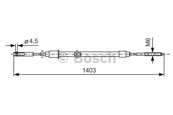Cable Pull, parking brake Bosch 1 987 477 081