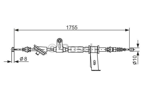 Parking brake cable left Bosch 1 987 477 111