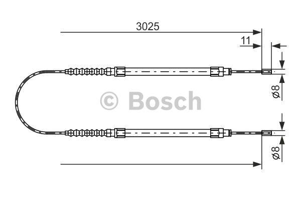 Handbrake cable Bosch 1 987 477 113