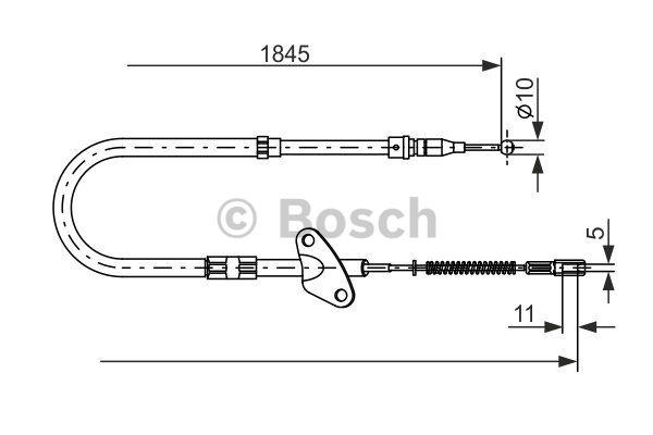 Parking brake cable, right Bosch 1 987 477 118