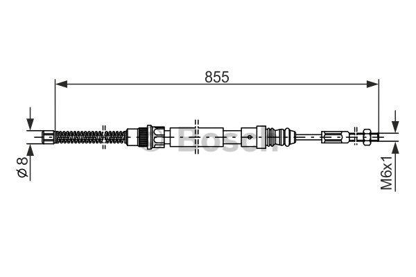 Parking brake cable left Bosch 1 987 477 148