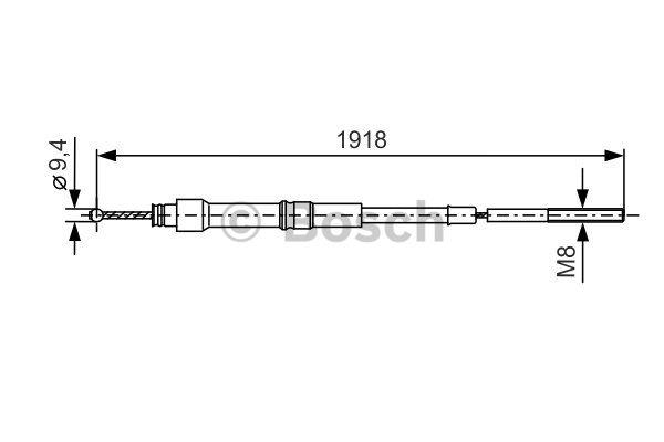 Cable Pull, parking brake Bosch 1 987 477 157