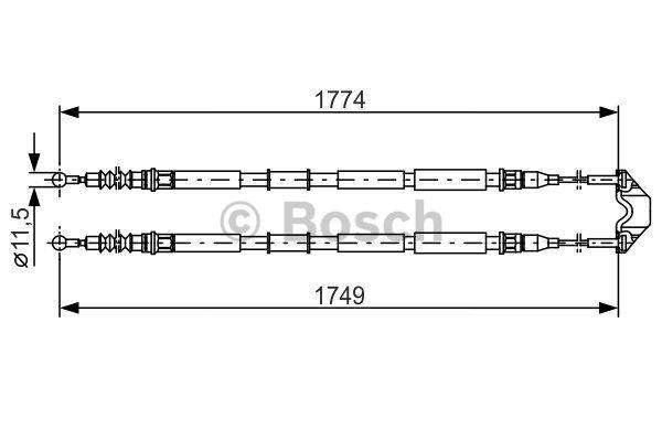 Bosch Handbrake cable – price 142 PLN