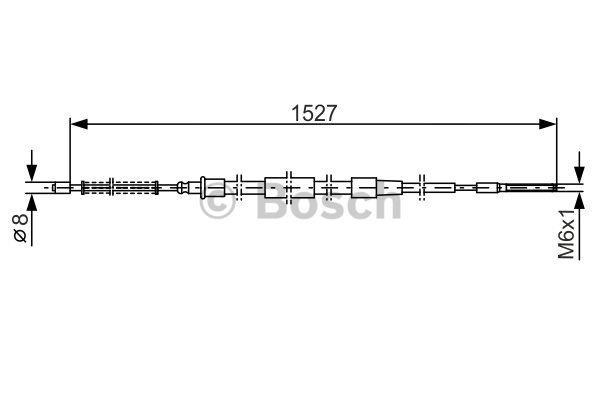 Handbrake cable Bosch 1 987 477 164