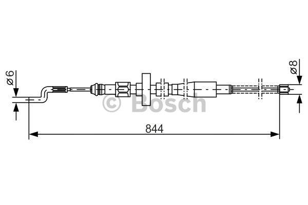 Handbrake cable Bosch 1 987 477 171