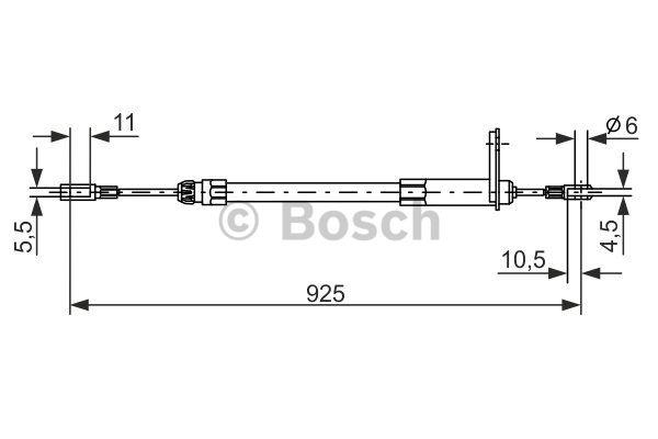 Bosch Parking brake cable, right – price 67 PLN