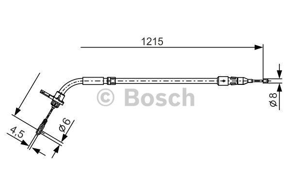 Parking brake cable, right Bosch 1 987 477 225