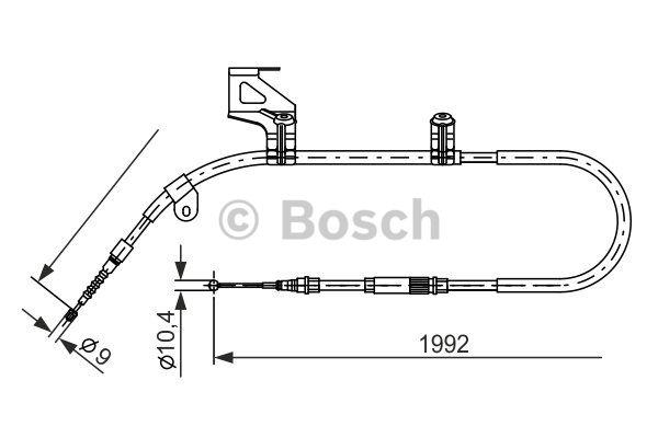Parking brake cable left Bosch 1 987 477 244