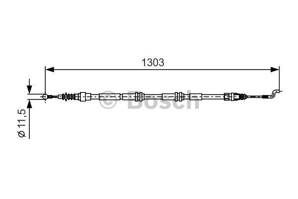Handbrake cable Bosch 1 987 477 260