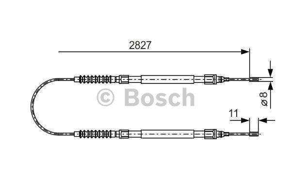 Handbrake cable Bosch 1 987 477 263