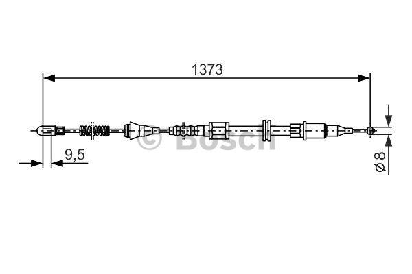 Parking brake cable left Bosch 1 987 477 309