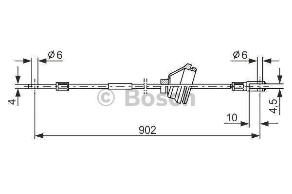 Parking brake cable, right Bosch 1 987 477 349