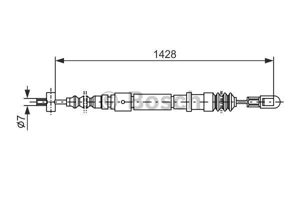 Cable Pull, parking brake Bosch 1 987 477 353