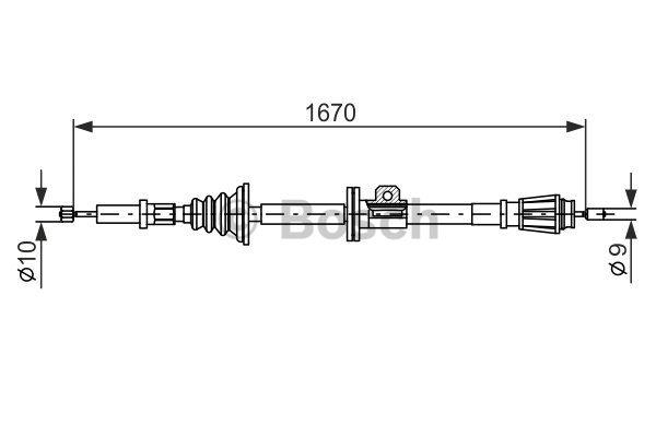 Cable Pull, parking brake Bosch 1 987 477 357