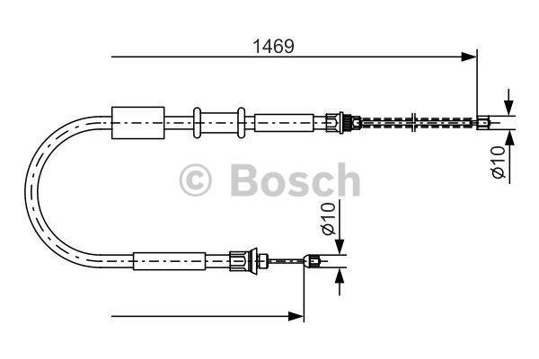 Bosch Parking brake cable, right – price 65 PLN