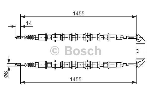 Handbrake cable Bosch 1 987 477 391