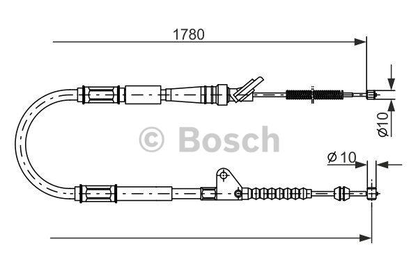 Cable Pull, parking brake Bosch 1 987 477 414