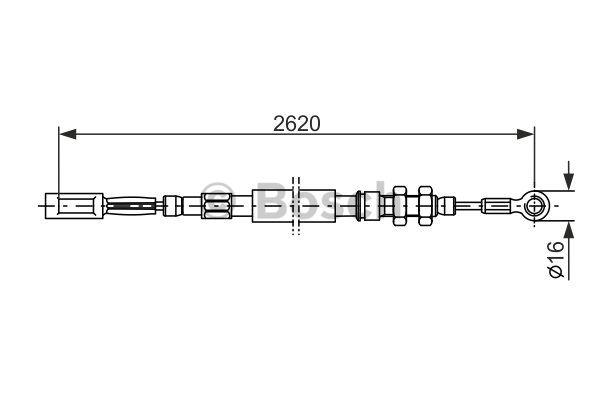 Cable Pull, parking brake Bosch 1 987 477 421