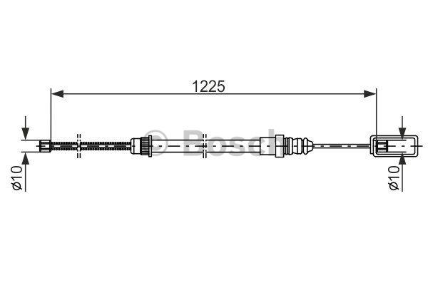 Parking brake cable left Bosch 1 987 477 453