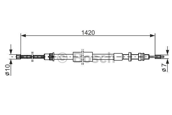 Cable Pull, parking brake Bosch 1 987 477 479