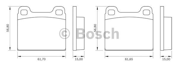 Bosch 0 986 BB0 015 Brake Pad Set, disc brake 0986BB0015