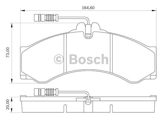 Bosch 0 986 BB0 061 Brake Pad Set, disc brake 0986BB0061