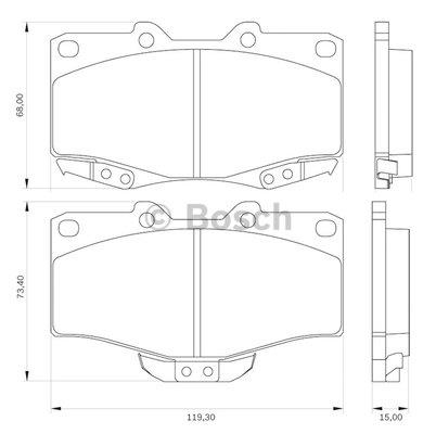 Bosch 0 986 BB0 070 Brake Pad Set, disc brake 0986BB0070