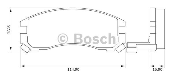 Bosch 0 986 BB0 091 Brake Pad Set, disc brake 0986BB0091