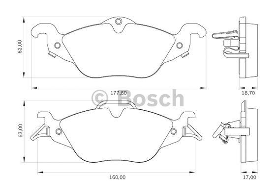 Bosch 0 986 BB0 108 Brake Pad Set, disc brake 0986BB0108