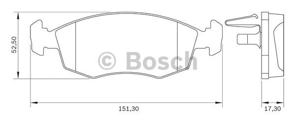 Bosch 0 986 BB0 115 Brake Pad Set, disc brake 0986BB0115