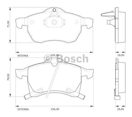 Bosch 0 986 BB0 138 Brake Pad Set, disc brake 0986BB0138