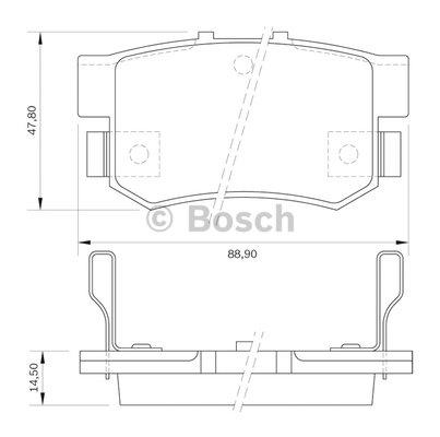Bosch 0 986 BB0 163 Brake Pad Set, disc brake 0986BB0163