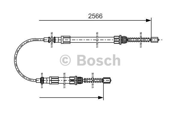 Cable Pull, parking brake Bosch 1 987 477 515