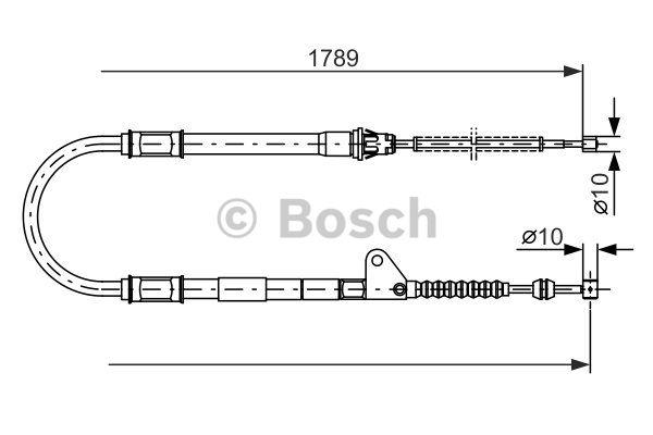 Parking brake cable, right Bosch 1 987 477 540