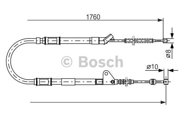Parking brake cable, right Bosch 1 987 477 541