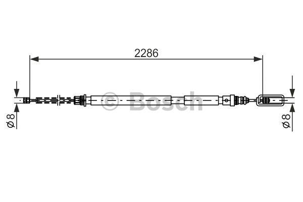 Parking brake cable, right Bosch 1 987 477 569