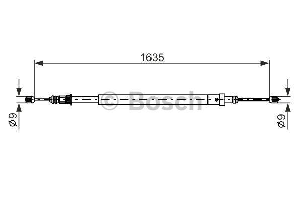 Parking brake cable left Bosch 1 987 477 582