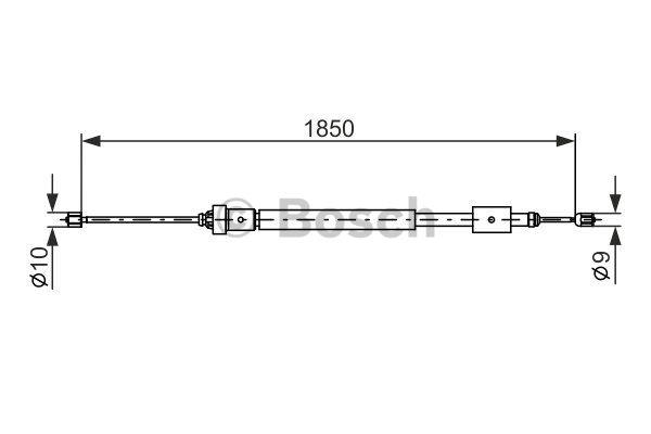Parking brake cable, right Bosch 1 987 477 595