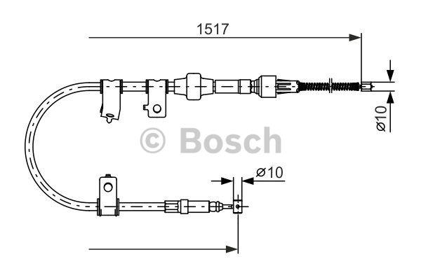 Parking brake cable left Bosch 1 987 477 601