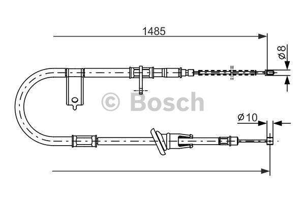 Cable Pull, parking brake Bosch 1 987 477 614
