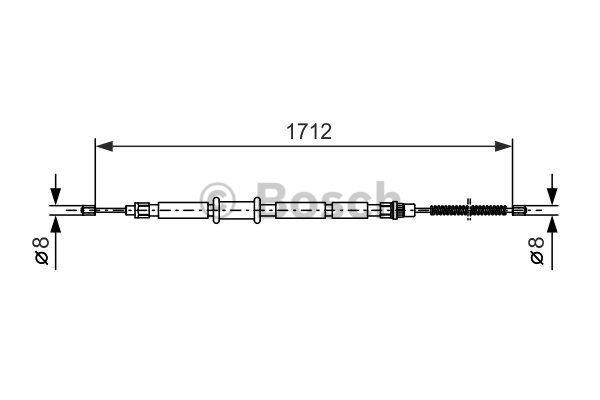 Cable Pull, parking brake Bosch 1 987 477 618