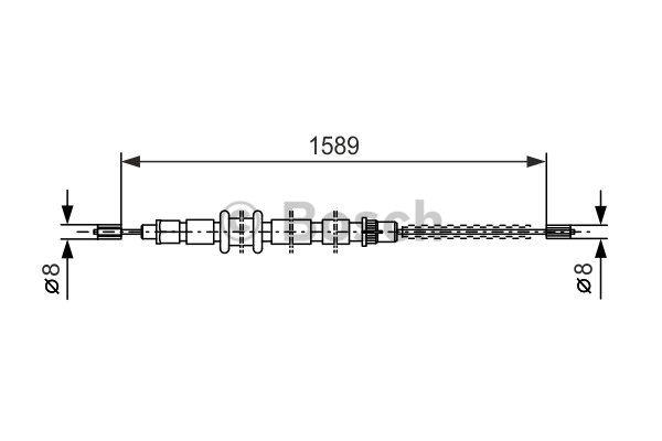 Cable Pull, parking brake Bosch 1 987 477 620